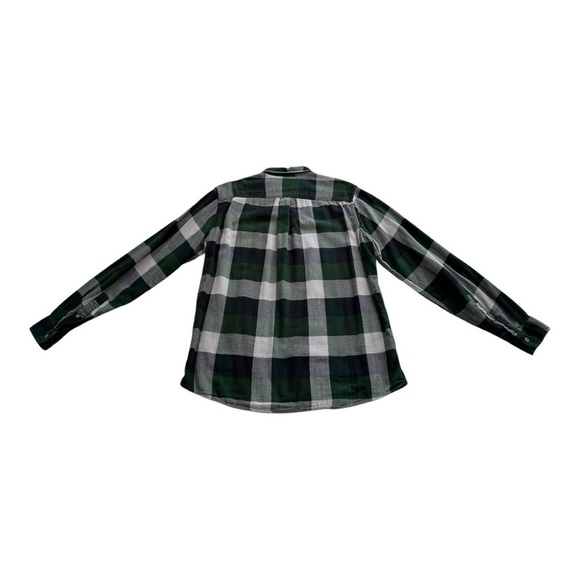 Eddie Bauer Checkered Green Button Down Long Sleeve Shirt - Size Large Tall - Picture 4 of 11